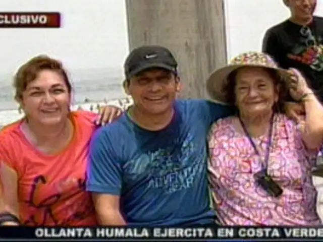 Presidente Ollanta Humala llegó trotando hasta la playa La Herradura