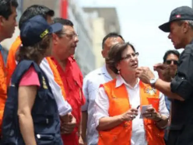 Alcaldesa Susana Villarán inspeccionó zonas afectadas por huaycos 