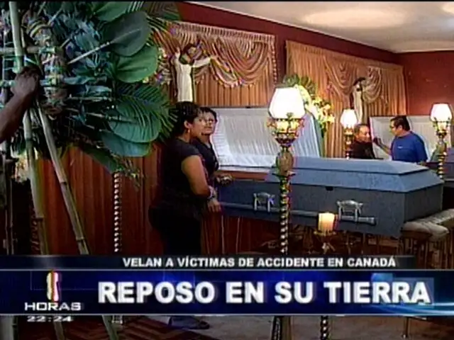 Familiares velan restos de deudos que fallecieron en tragedia en Canadá