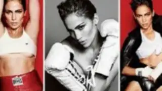 Jennifer López muestra su lado más rudo posando como una sexy boxeadora