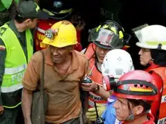 Ayacucho: logran rescatar a minero atrapado en socavón