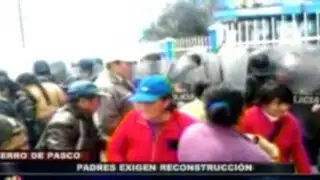 Cerro de Pasco: padres protestan exigiendo reconstrucción de colegio
