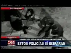 Cajamarca: captan a policías embriagándose con mujeres en medio de la calle
