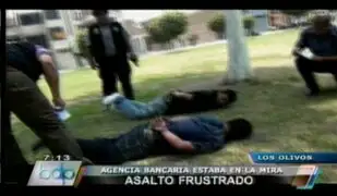 Policía frustra asalto a agencia bancaria en Los Olivos