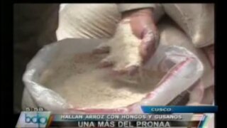 Decomisan arroz del Pronaa en completo estado de descomposición en el Cusco