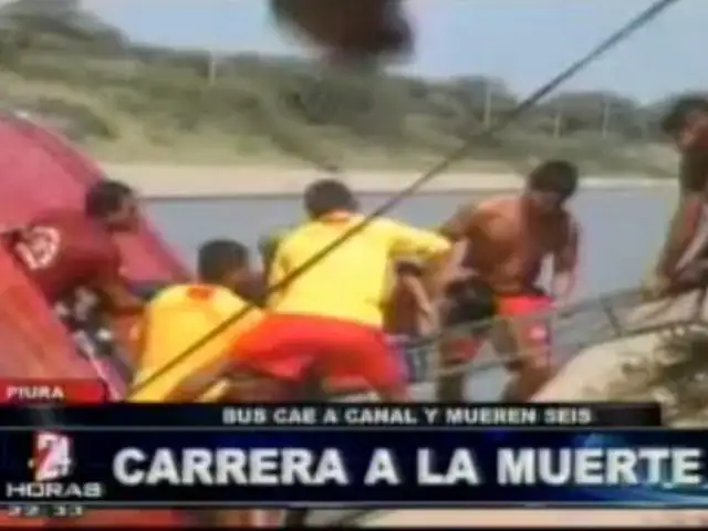 Piura: bus cae a canal de regadío y mueren sus seis ocupantes