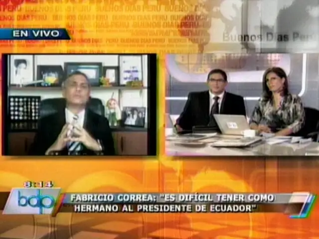 Fabricio Correa: Es difícil tener como hermano al presidente de Ecuador