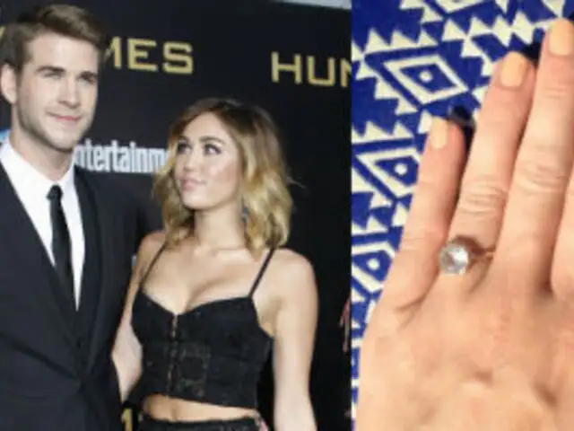 Miley Cyrus muestra anillo de diamantes y corren rumores de boda