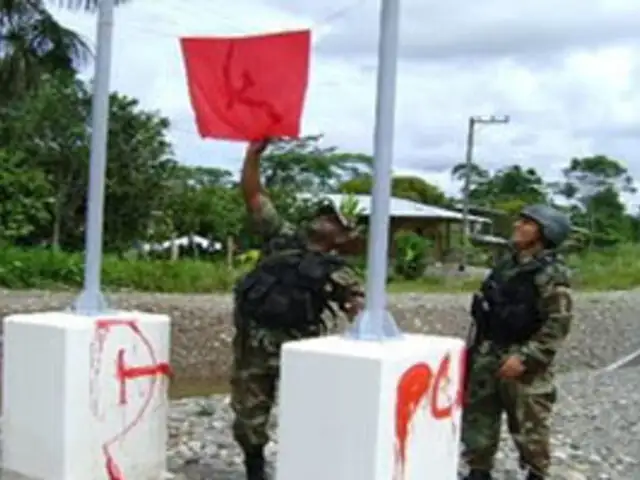 Policía de La Libertad incauta 12 banderolas de Sendero Luminoso