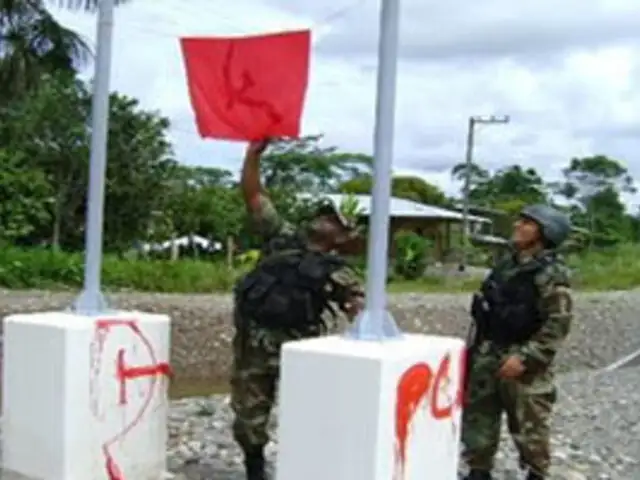 Región Pasco: aparecen pintas terroristas en colegio de Huancabamba