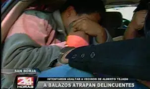 Detienen a delincuentes que intentaron saltar a vecinos de ministro Tejada en San Borja