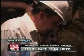 VIDEO: presidente Humala anima a mineros atrapados en socavón  