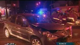 Surco: conductor imprudente choca su vehículo y deja un herido