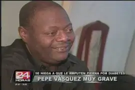 Pepe Vásquez bromea y pide prótesis color negro para la pierna derecha