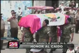 Iquitos: entierran a militar caído en el VRAE en medio de escenas de dolor
