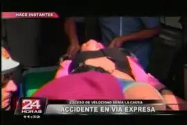 Ómnibus se despista y deja dos heridos en la Vía Expresa