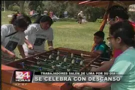 Limeños celebran en centros de esparcimiento de Chosica el Día del Trabajo