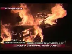 VIDEO: auto choca con un muro y se incendia en Santa Beatriz