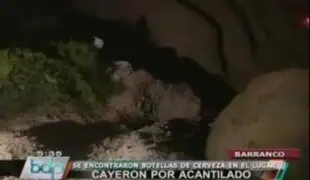 Dos jóvenes casi pierden la vida al caer a un acantilado en Barranco