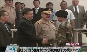 Policía Nacional ascendió a suboficial Luis Astuquillca Velásquez