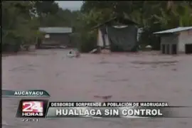 Más cien familias damnificadas por desborde del río Aucayacu