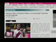 Lesión de Claudio Pizarro destaca en la prensa internacional