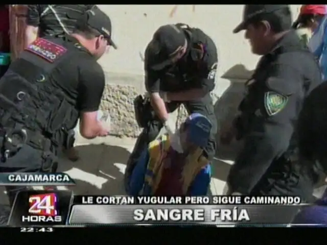 Cajamarca: cortan yugular a hombre con un vidrio