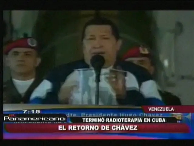 Hugo Chávez culmina radioterapia en La Habana y regresa a Venezuela