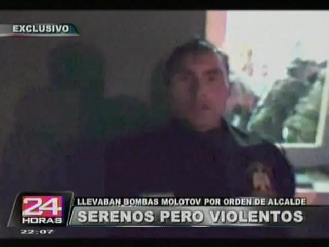 Serenos detenidos con bombas molotov dicen que actuaron por orden del alcalde