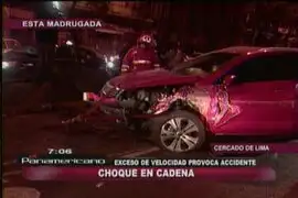 Exceso de velocidad provoca múltiples choques en varios distritos de Lima