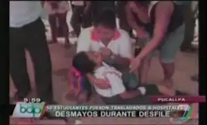 Unos 50 escolares sufrieron desmayos por intenso calor en Pucallpa