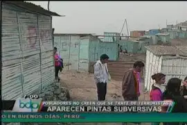Detienen a seis personas por pintas subversivas en viviendas de Jicamarca