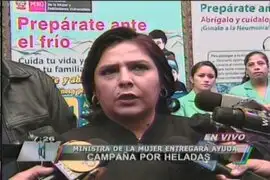 Ministra Ana Jara entrega ayuda a pobladores de la sierra sur