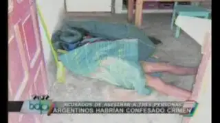Pareja argentina confesó haber matado a tres ancianos en Arequipa
