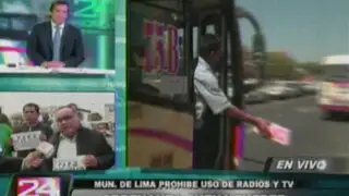 Transportistas paralizan contra ordenanza que prohíbe ruidos en las combis
