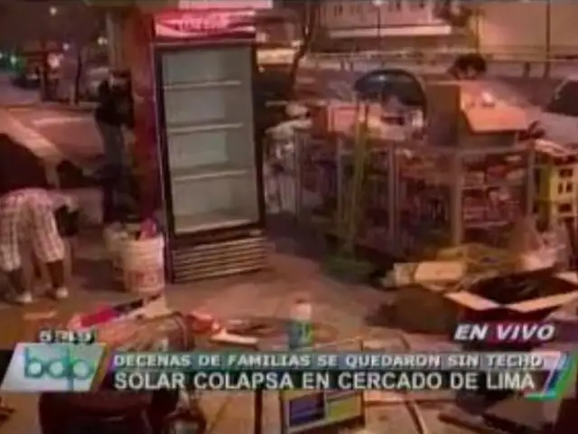 Cercado de Lima: Derrumbe de solar deja decenas de familias afectadas