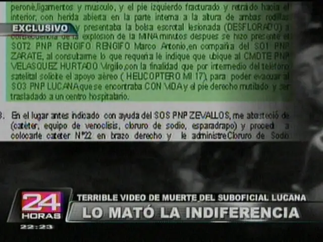 Suboficial murió por indiferencia en “Operación Libertad”