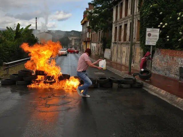 FOTOS: Violenta protesta antiminera en España