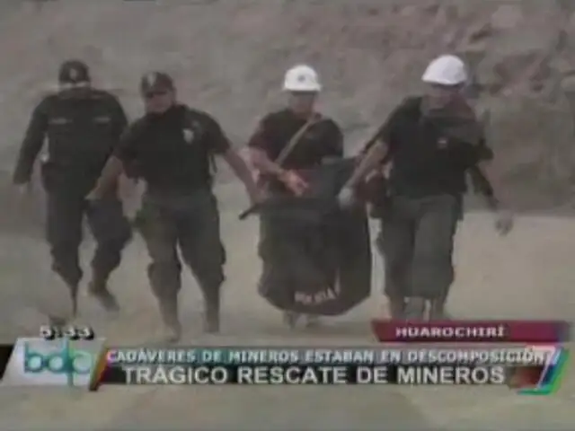 Rescatan cuerpos de mineros atrapados tras derrumbe en “Agua Salada”