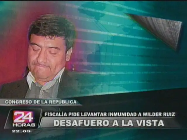 Desafuero del legislador Wilder Ruiz Loayza sería inminente