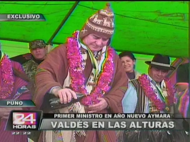 Premier Valdés celebró año nuevo aymara y evitó hablar de Conga