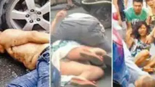 China: hombre  arranca parte del rostro de una mujer