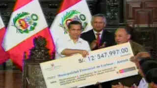 Presidente Ollanta Humala garantiza servicios de agua y luz en todo el país