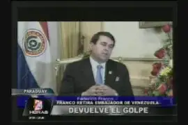 Tensión entre Venezuela y Paraguay por apoyo al expresidente Lugo