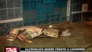 Alcohólico es hallado muerto frente a licorería en SJL