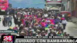 Cajamarca: desafían estado de emergencia y protestan contra proyecto Conga