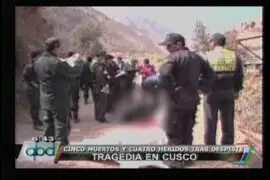 Cinco muertos y cuatro heridos tras despiste de una camioneta en Cusco