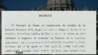 Universidad sin nombre: Vaticano retira títulos a la PUCP