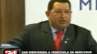 Hugo Chávez celebra ingreso de Venezuela al Mercosur