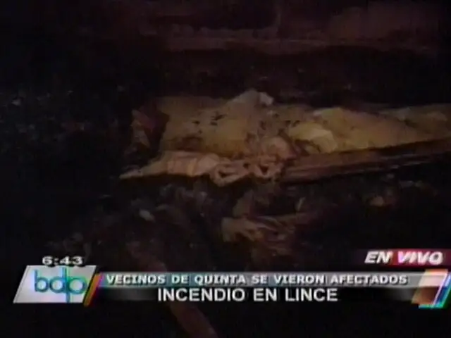 Hombre resulta con quemaduras graves al incendiarse quinta en Lince